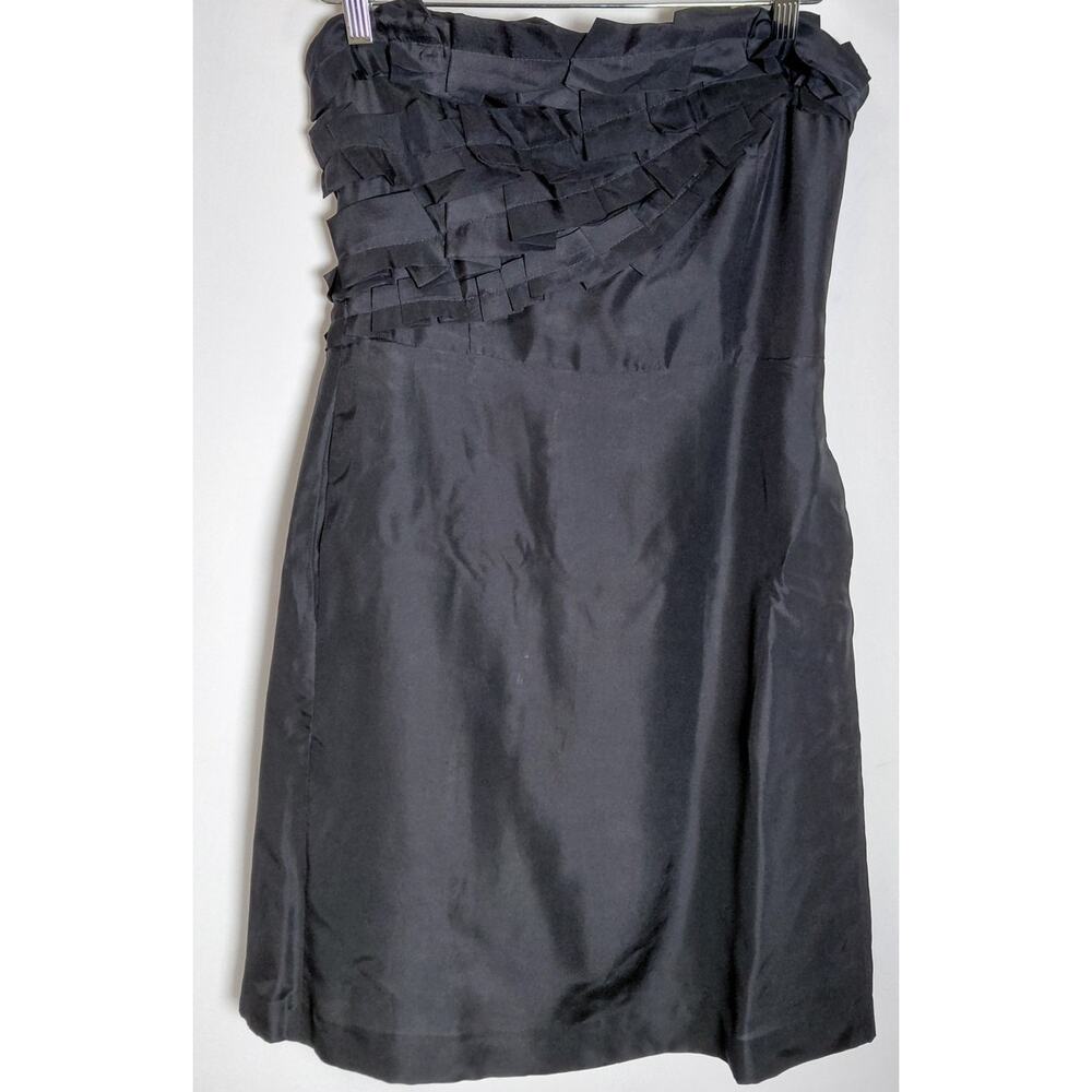 BOSS ORANGE Black Strapless Dress Solid Sleeveless Knee Length Women Size 4